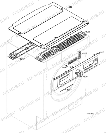 Взрыв-схема стиральной машины Juno Electrolux JWG14750W - Схема узла Command panel 037